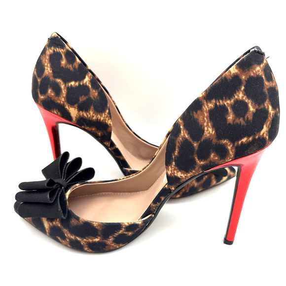 Betsy Johnson Prince Leopard Stiletto Heels Sz 10M - Picture 6 of 8